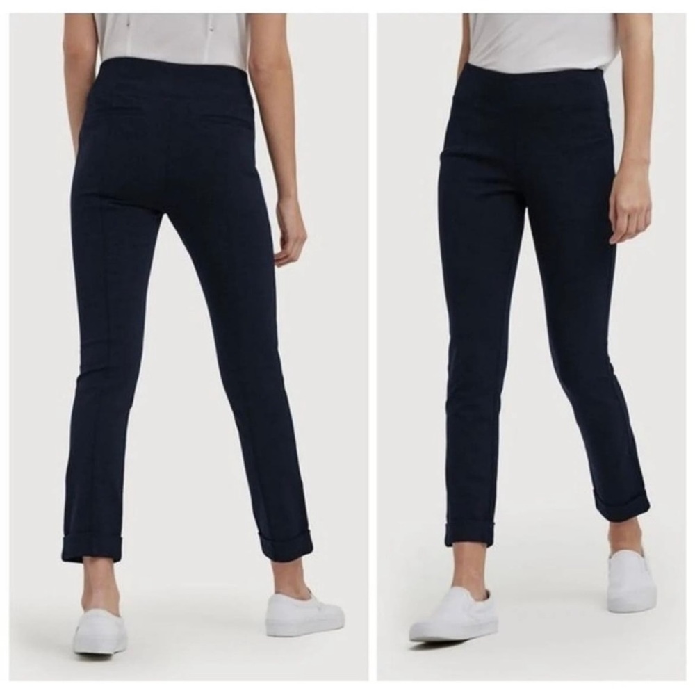 Kit and Ace Black Pull On Stretchy Cropped York Pants Size 4